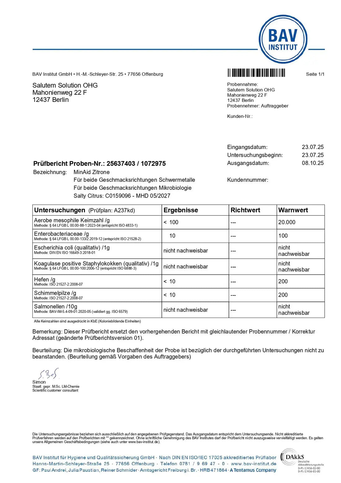 MINAID Electrolyte Drink Mix – Salty Citrus