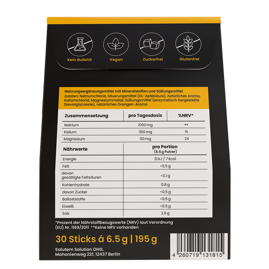 MINAID Electrolyte Drink Mix – Salty Orange