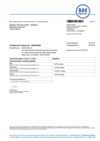 Analyse Minaid Citrus